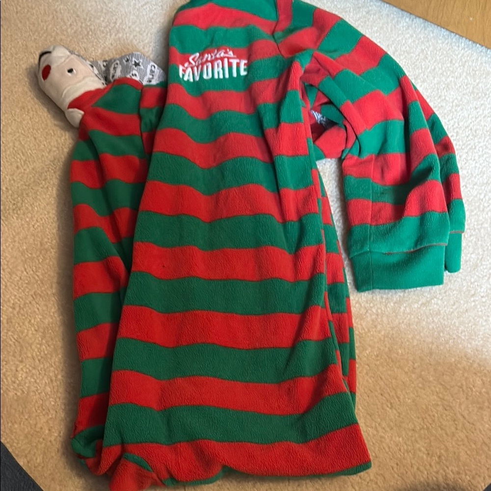Carter's Santa Christmas Fleece footed Pajamas